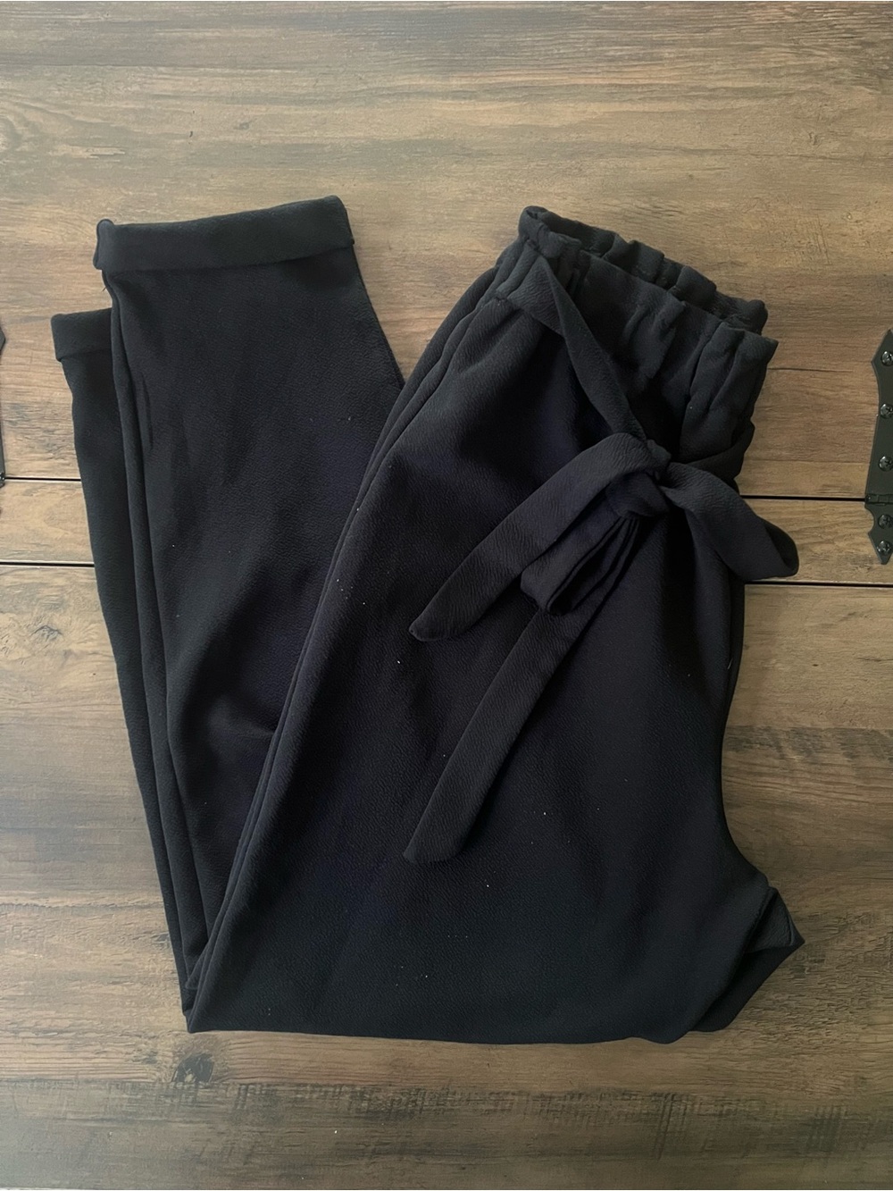 Women’s No Comment XL Black Tie-Waist Elastic Pants